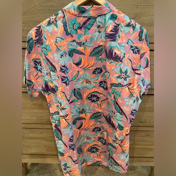 BONOBOS Slim Fit Short Sleeve Button-Up Shirt Size Large - Picture 2 of 5